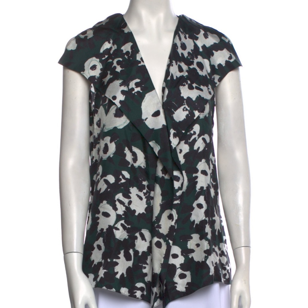Marni green flower print top